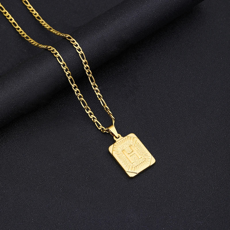 Initial Letter Pendant Necklace
