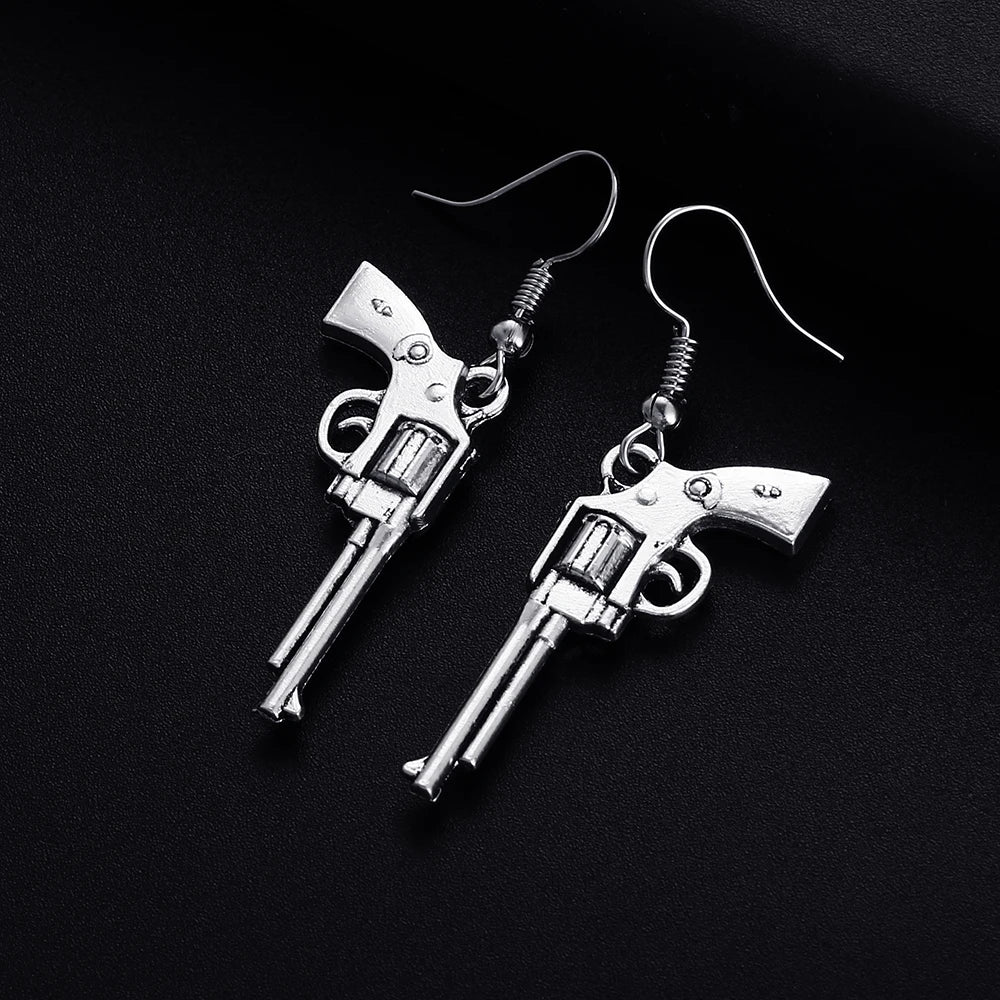 Wild West Revolver Earrings