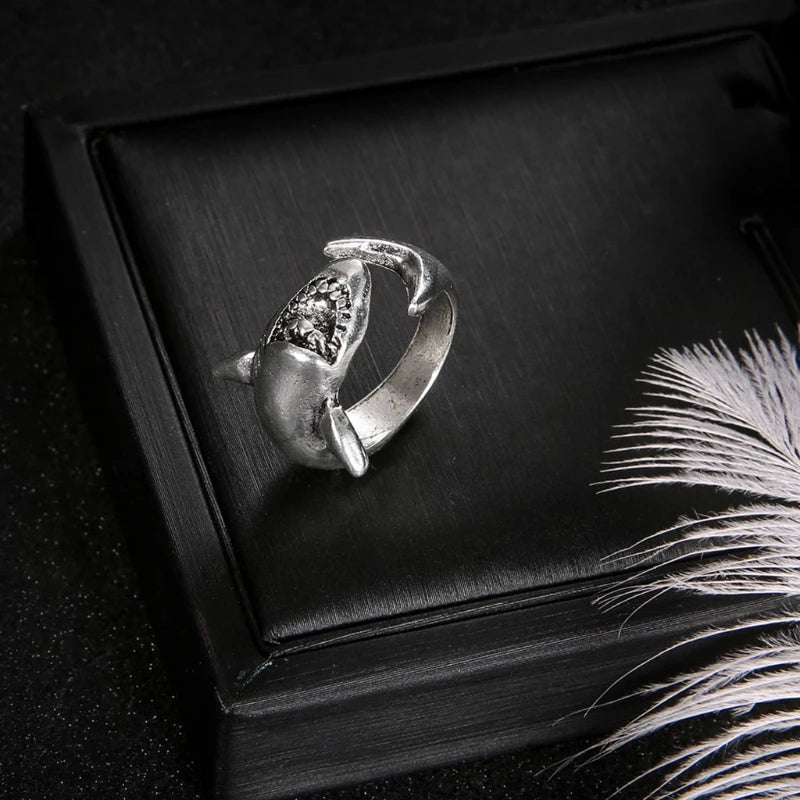 Punk Shark Ring Set