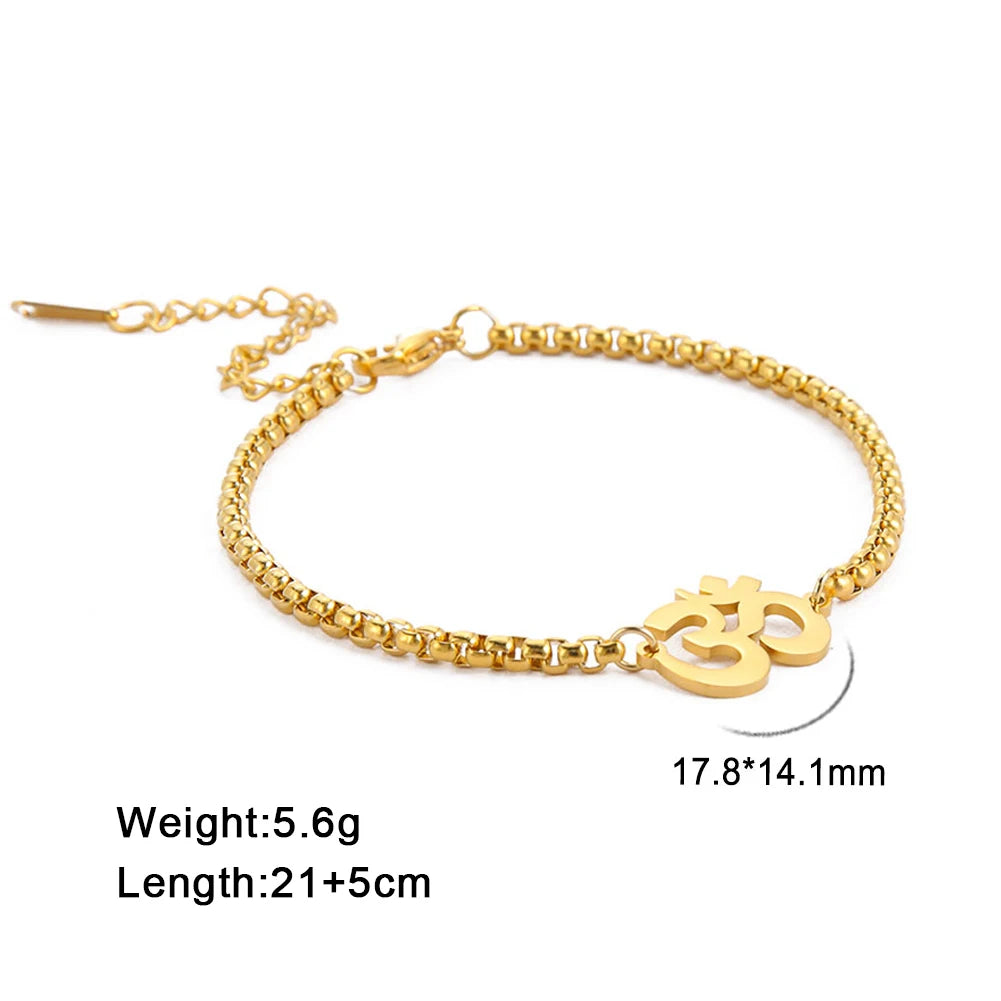 Lucktune OM Symbol Anklet