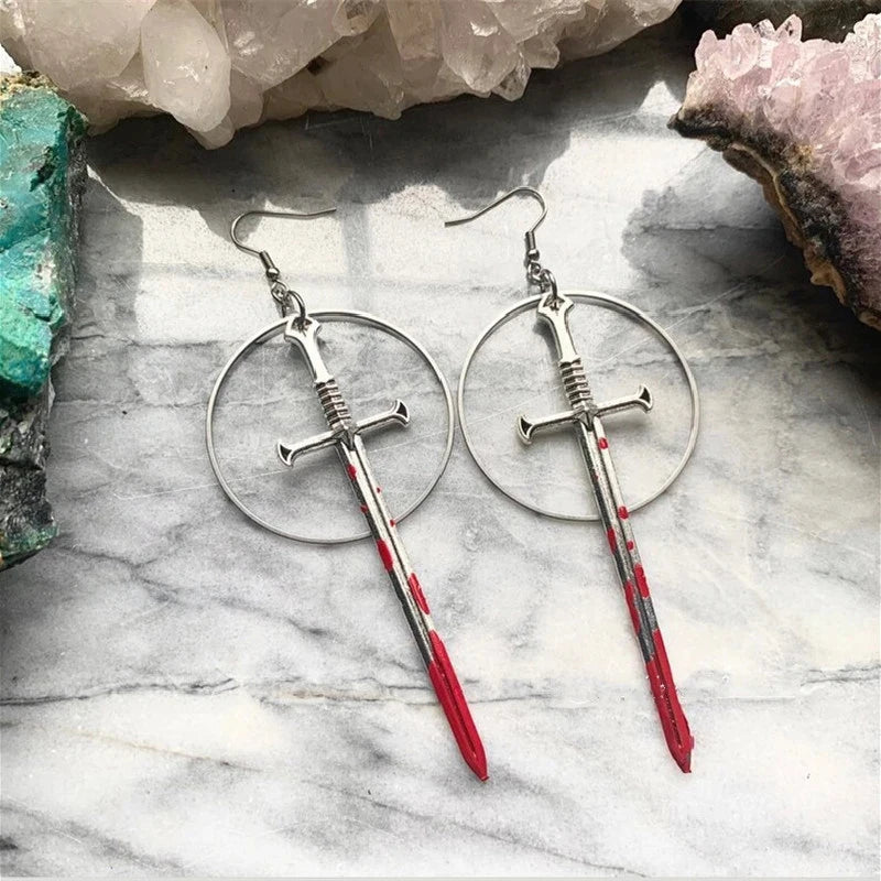 Blood Sword Earrings
