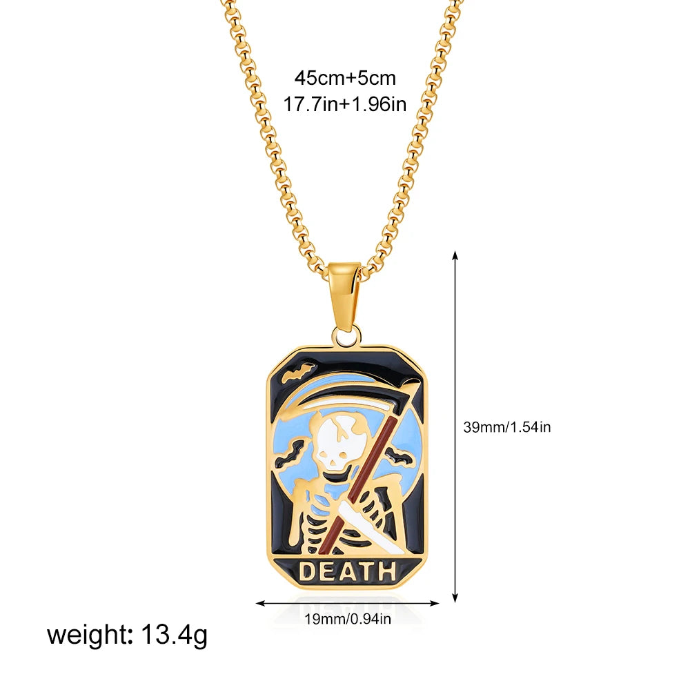 Enamel Tarot Cards Necklaces