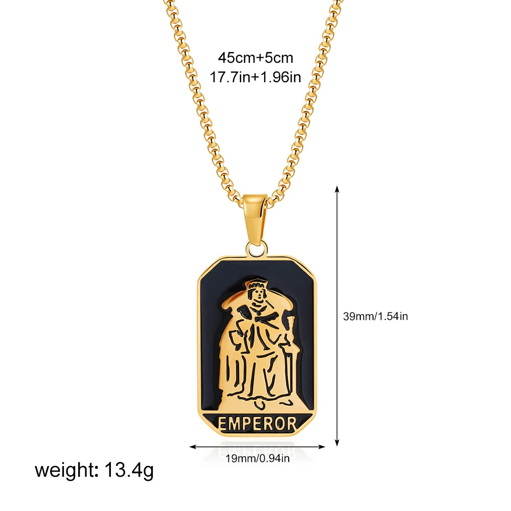 Enamel Tarot Cards Necklaces