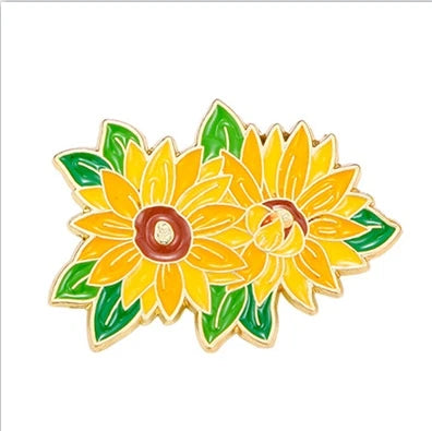 Flower Bouquet Pin Badge