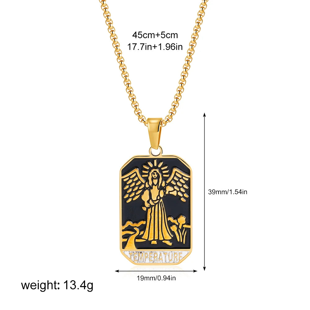 Enamel Tarot Cards Necklaces