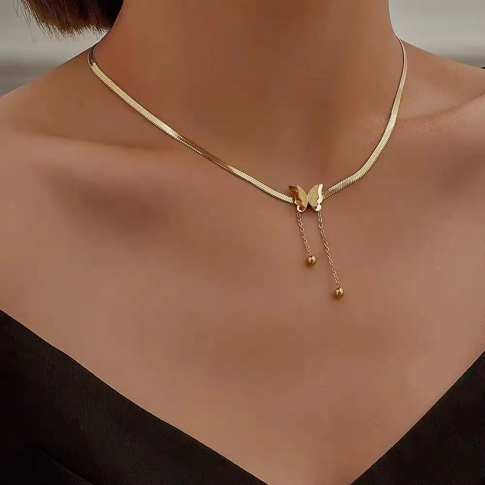 Multilayer Vintage Butterfly Necklace