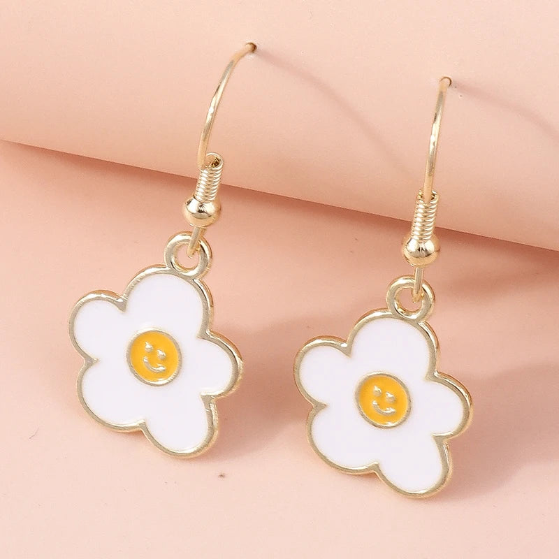Enamel Flower Earrings