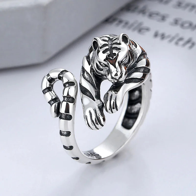 Vintage Tiger Head Ring