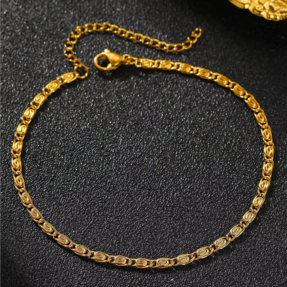 Stainless Steel Gold Chain Bracelet