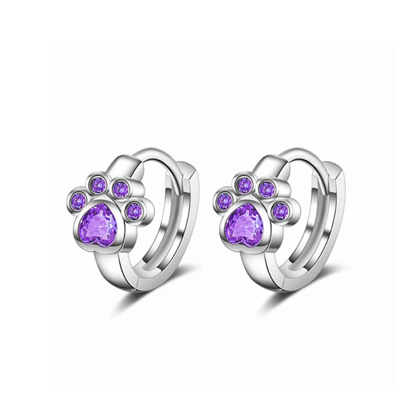 Paw Hoop Earrings