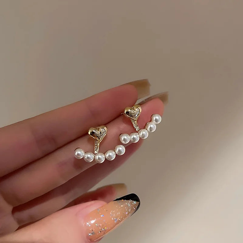 Pearl Anchor Earrings