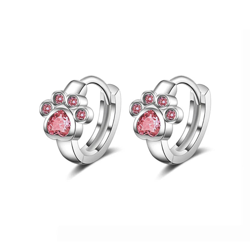 Paw Hoop Earrings