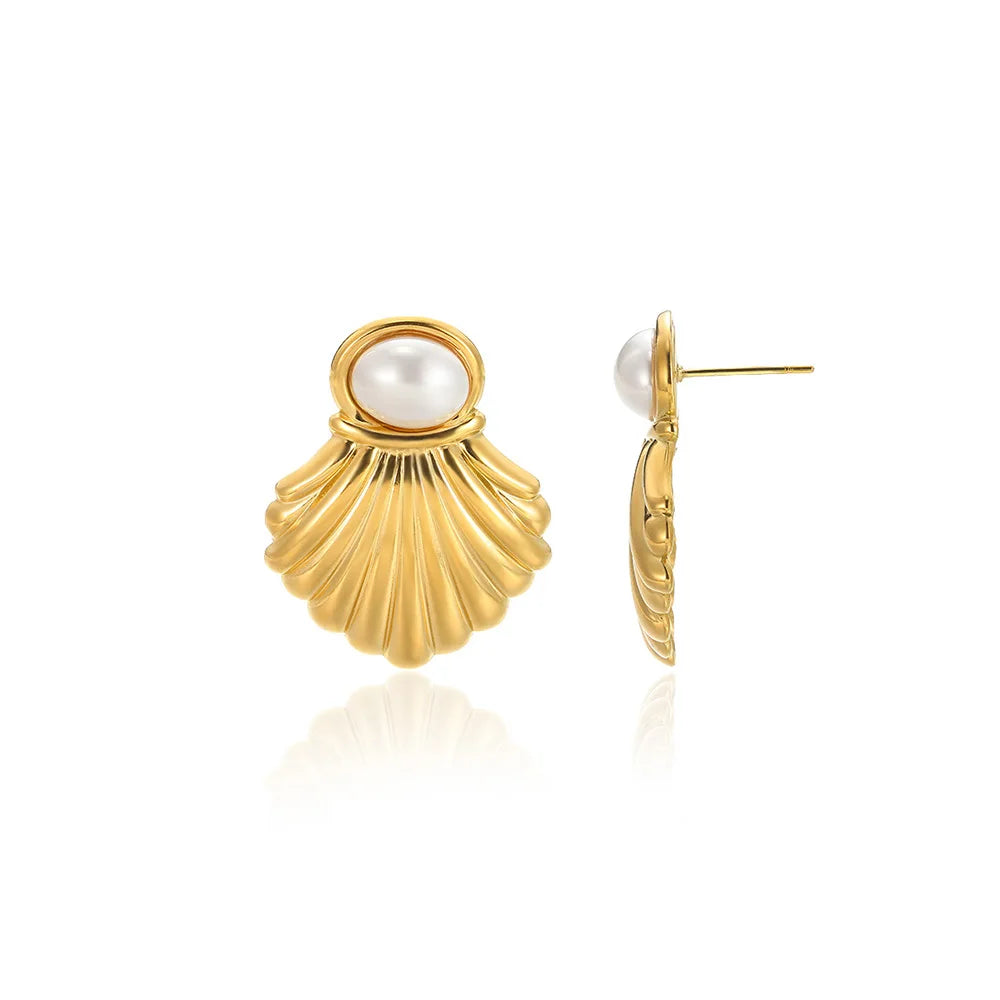 Pearl Seashell Earrings