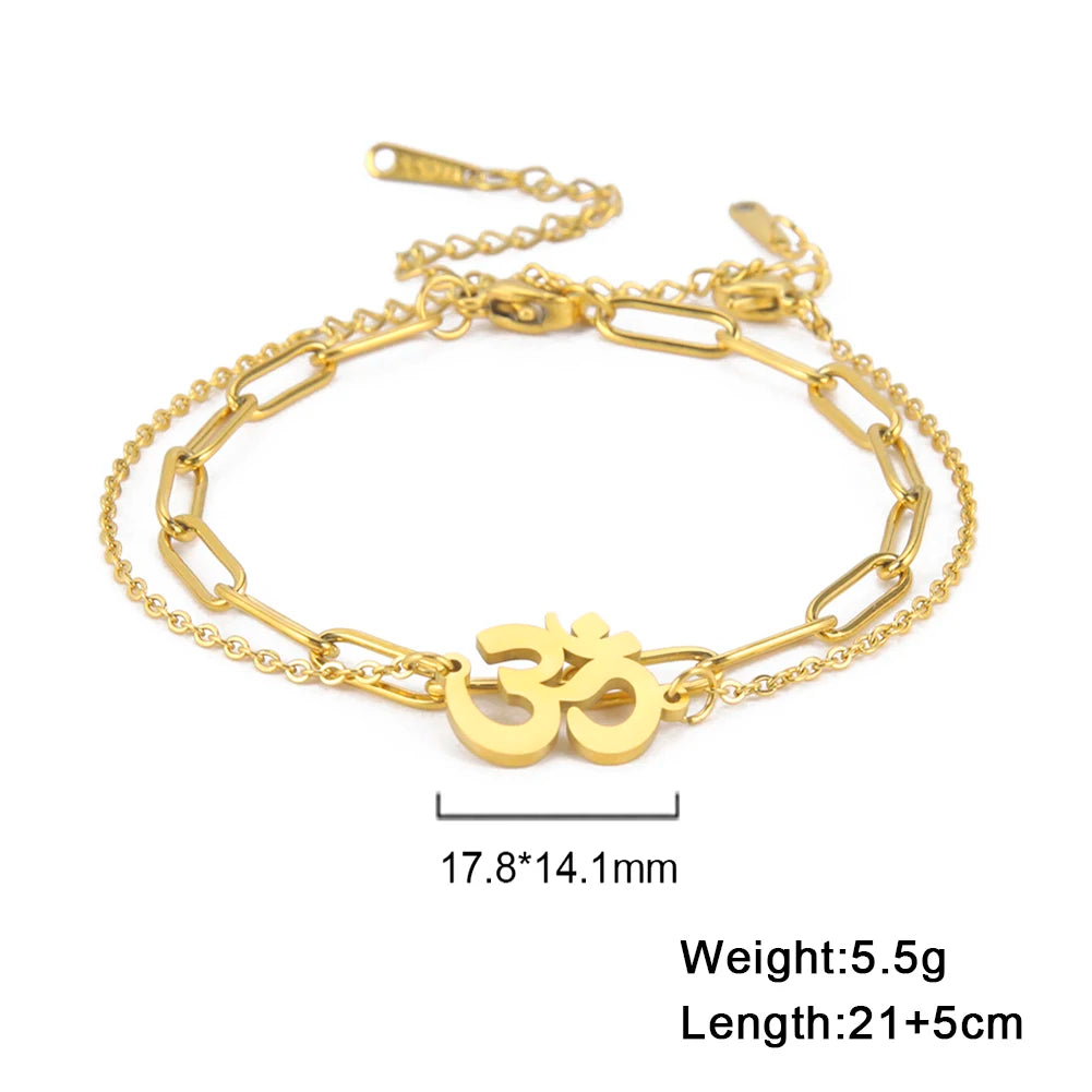Lucktune OM Symbol Anklet