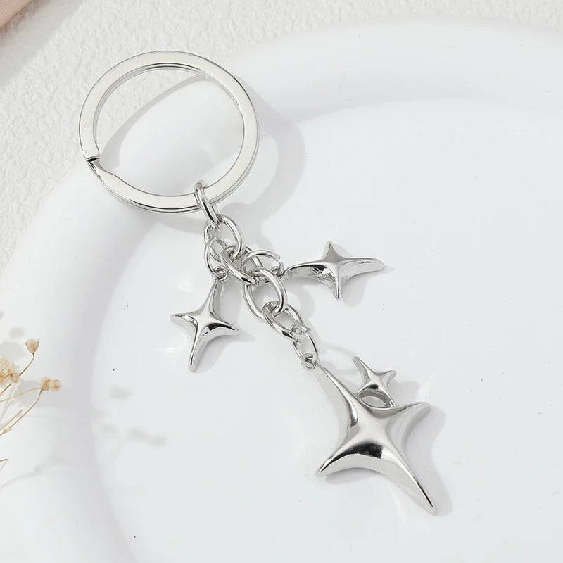 Chrome Star Keychains