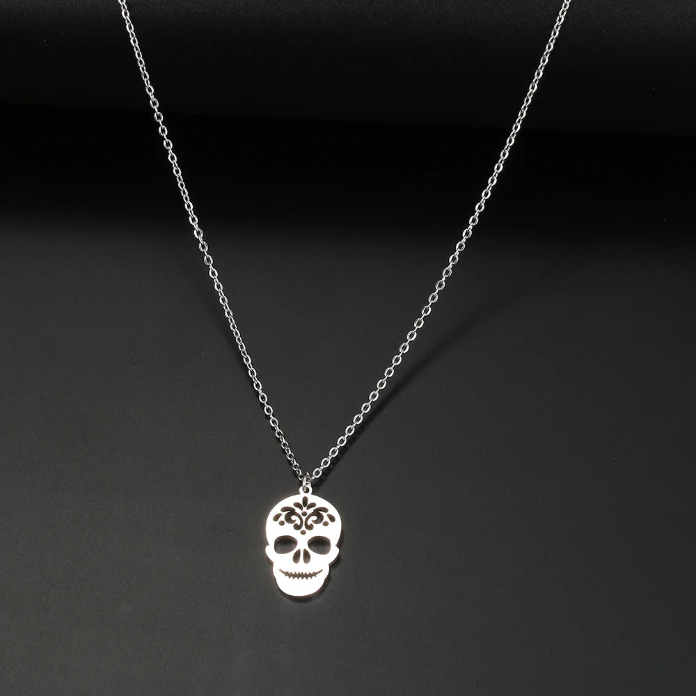 Sugar Skull Pendant Necklace