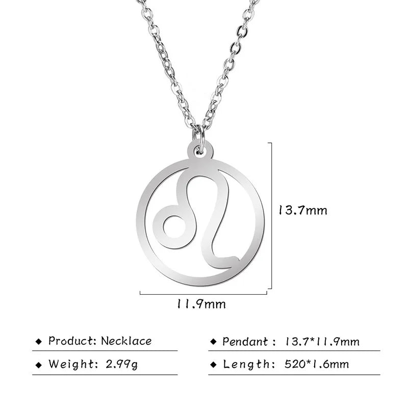 Hollow-Out Star Zodiac Necklace
