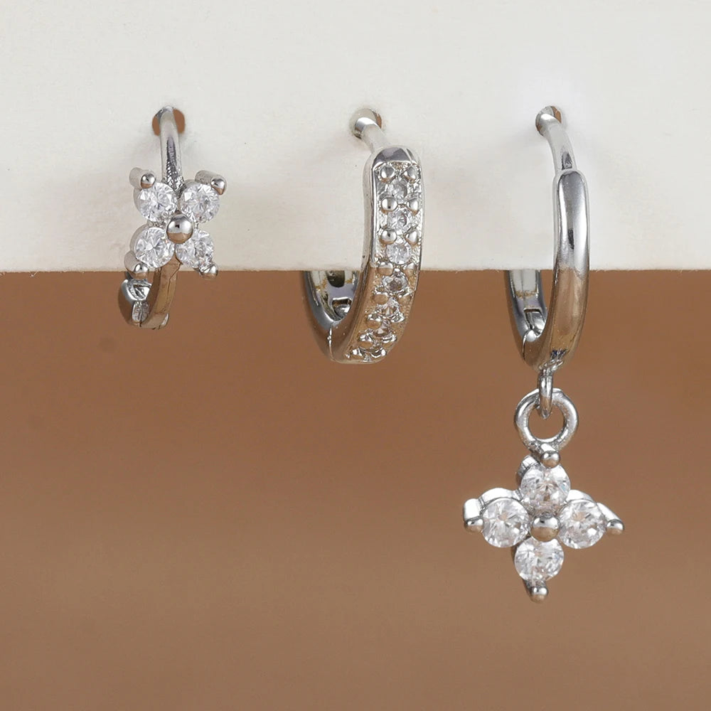 Flower Drop Earring Set