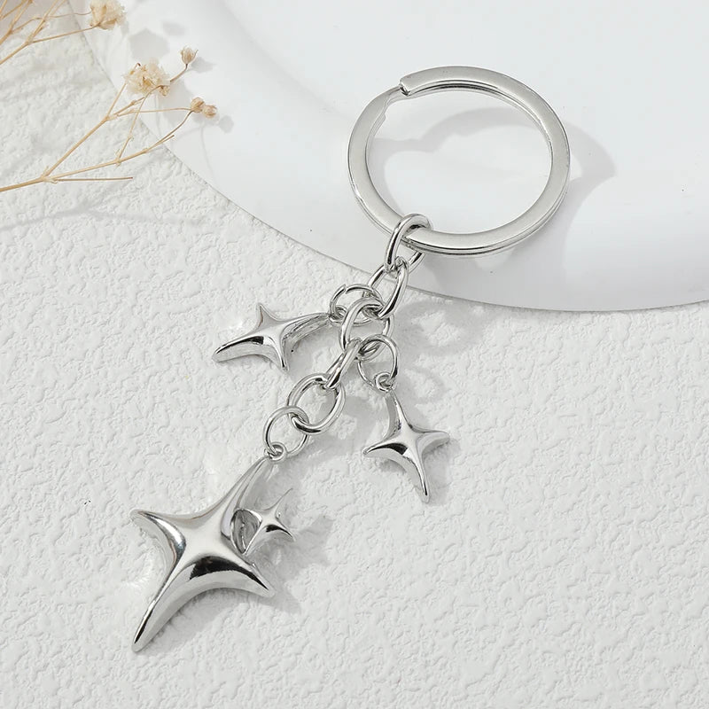 Chrome Star Keychains