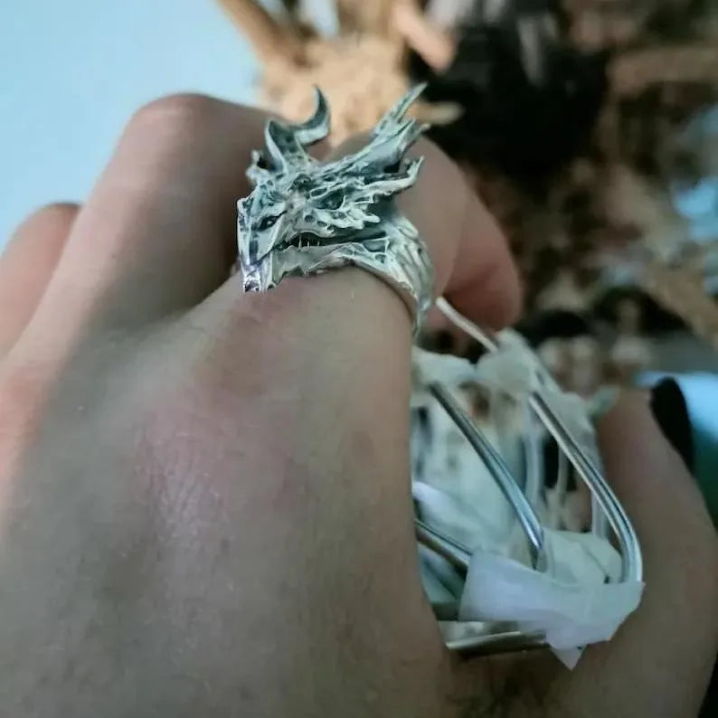 Dragon Head Adjustable Ring