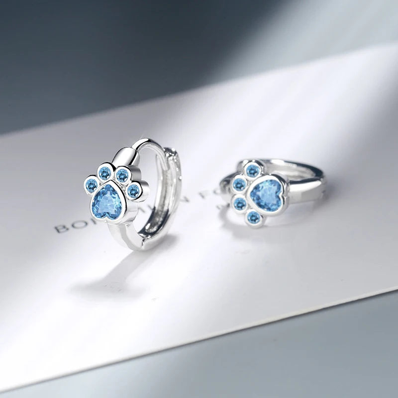 Paw Hoop Earrings