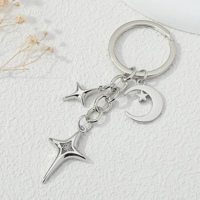 Chrome Star Keychains