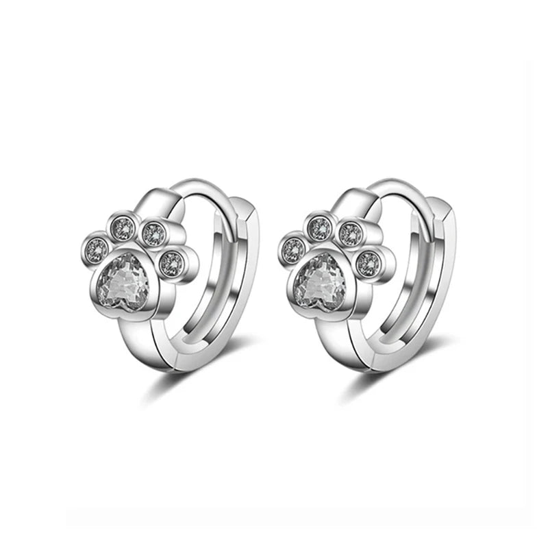 Paw Hoop Earrings