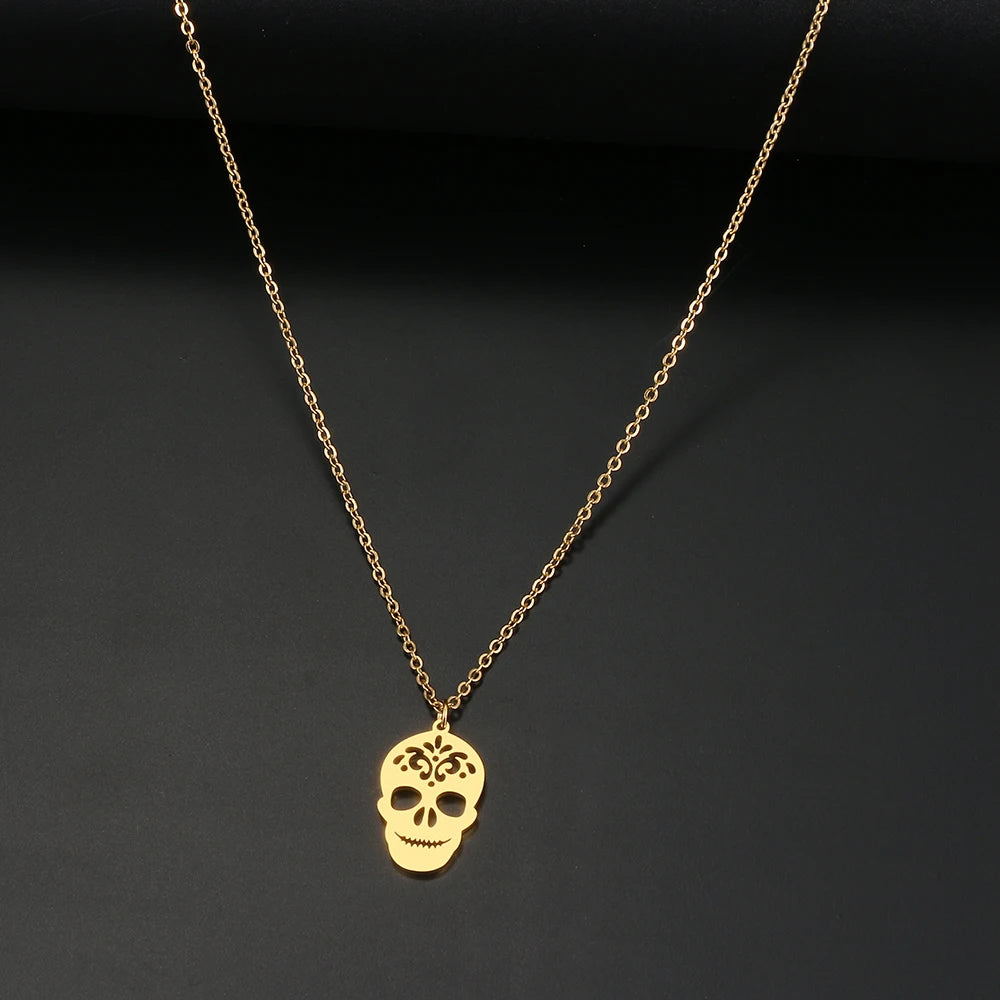 Sugar Skull Pendant Necklace