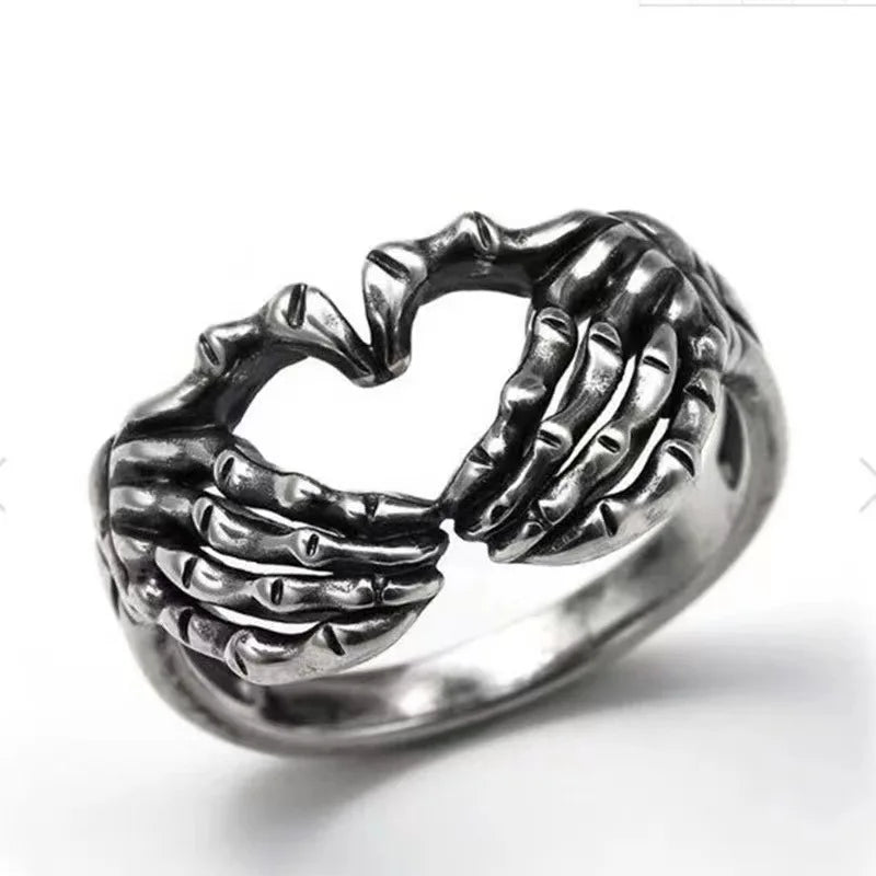 Skull Heart Ring