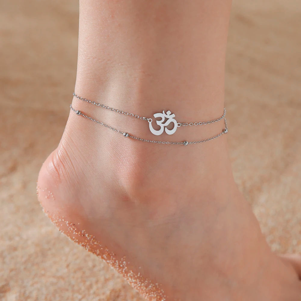 Lucktune OM Symbol Anklet