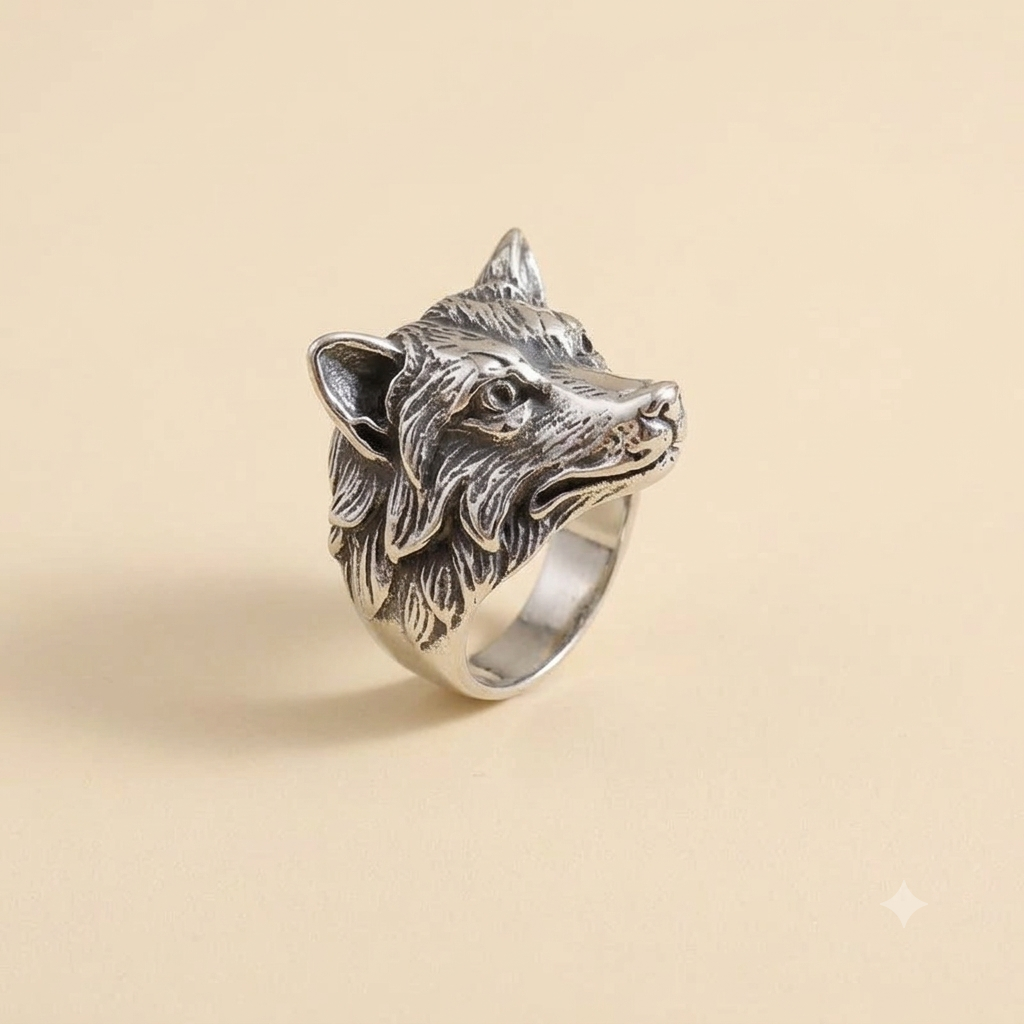 Wilder Wolf Biker Ring