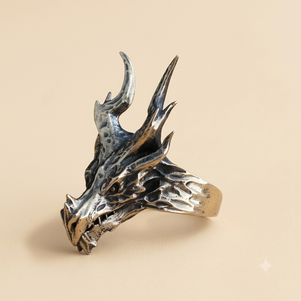 Drachenkopf verstellbarer Ring