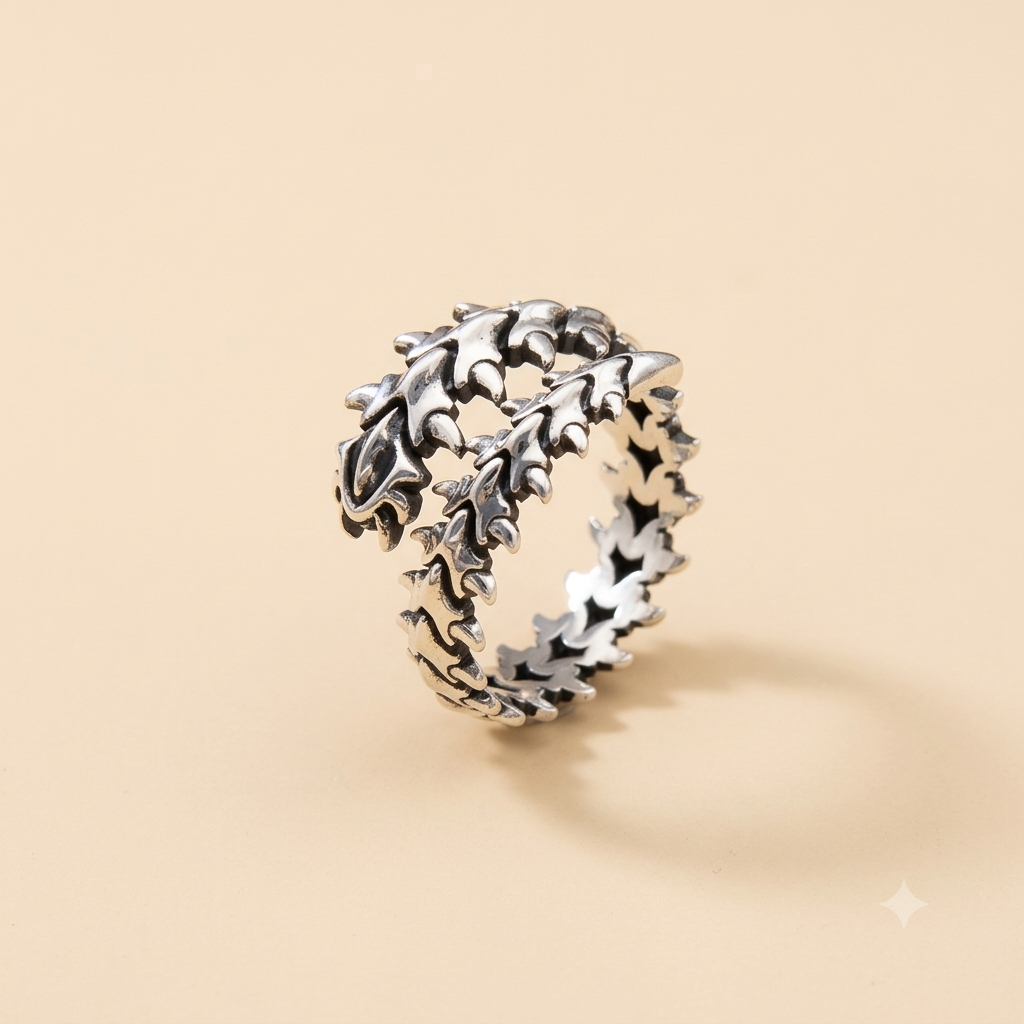 Wirbelsäulen-Statement-Ring