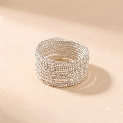 Wrapped Silver Chain Ring