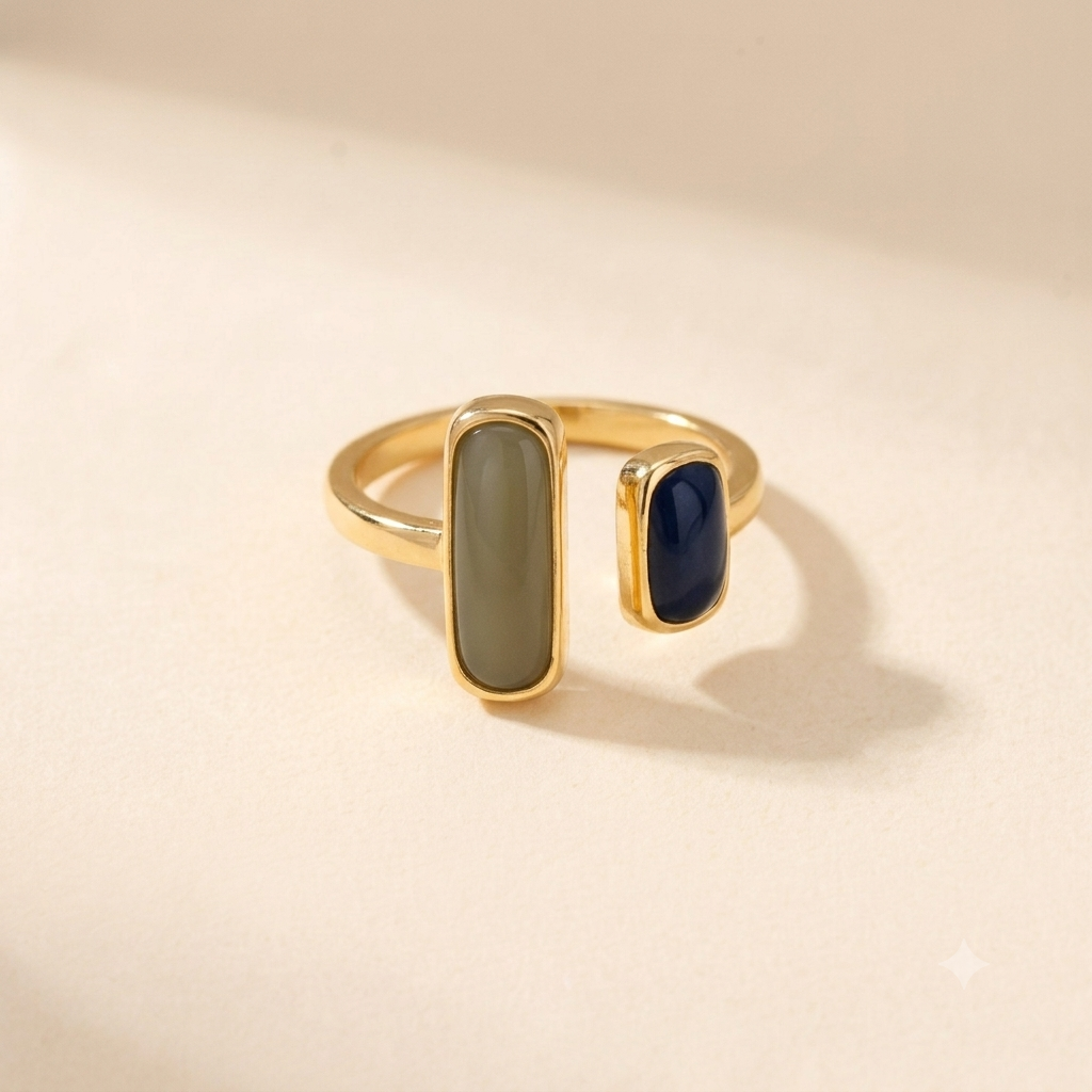 Gemstone Duo Ring