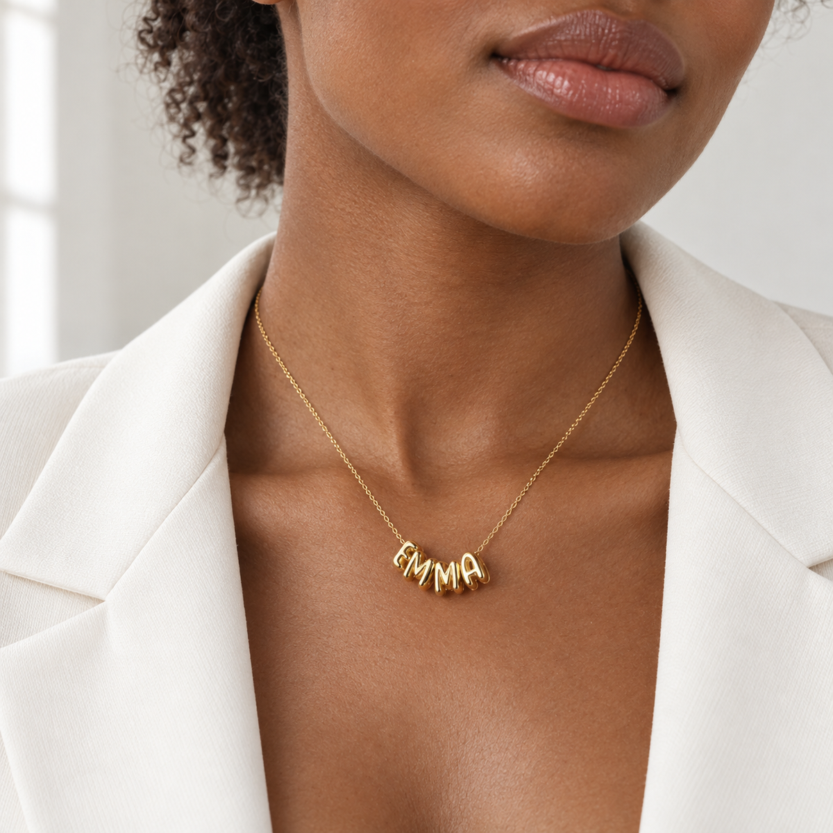 Custom Name Bubble Necklace