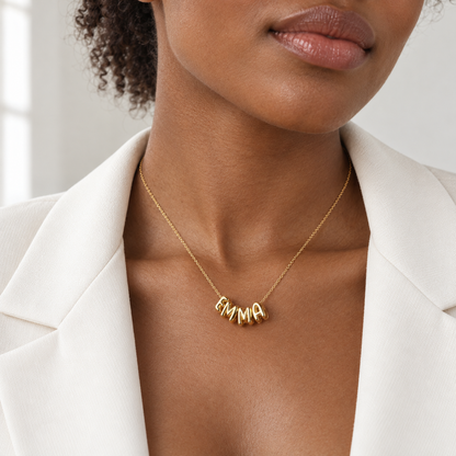 Custom Name Bubble Necklace
