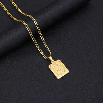Initial Letter Pendant Necklace