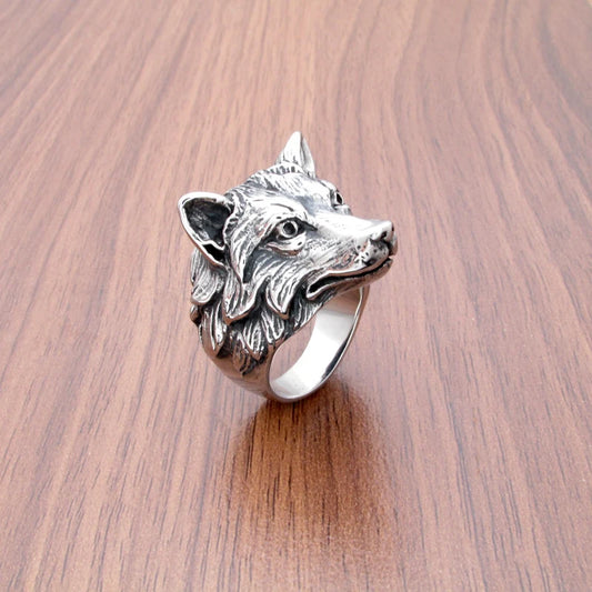 Wild Wolf Biker Ring