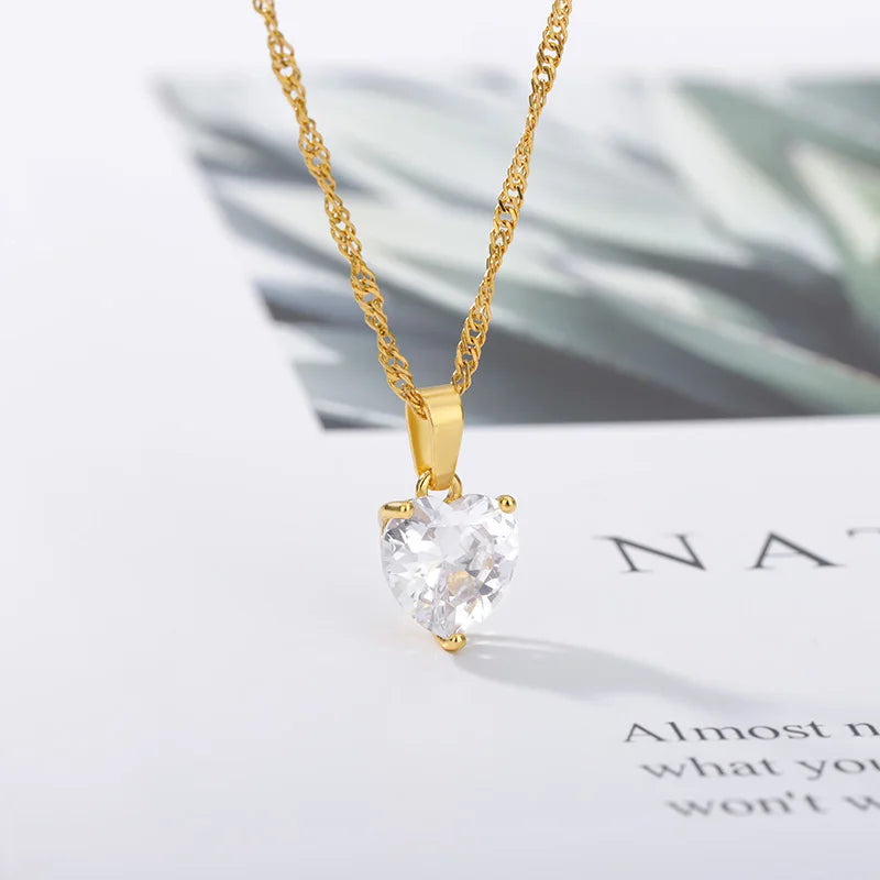 Stone Heart Necklace