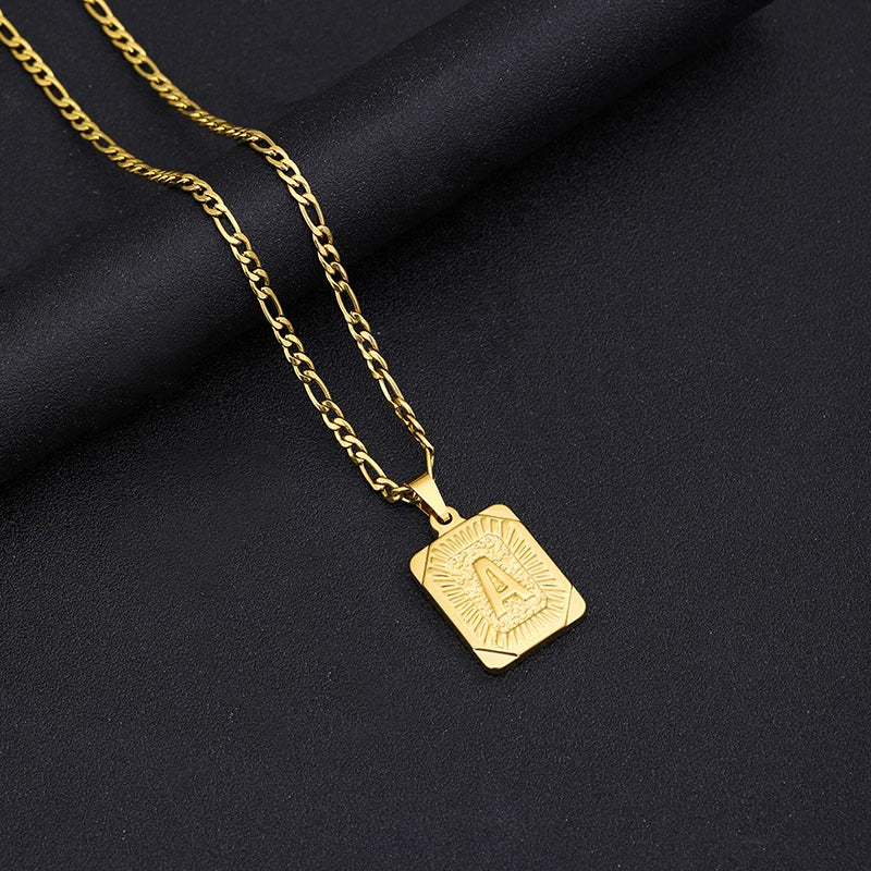 Initial Letter Pendant Necklace