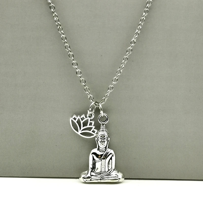 Buddha Lotus Charm Necklace