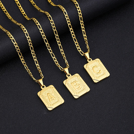 Initial Letter Pendant Necklace