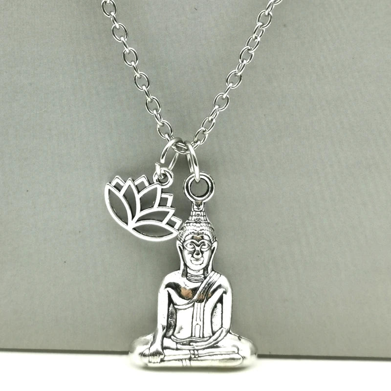 Buddha Lotus Charm Necklace
