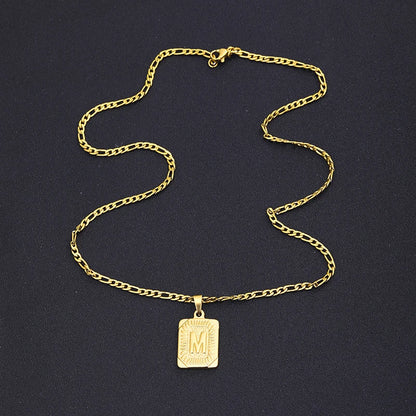 Initial Letter Pendant Necklace