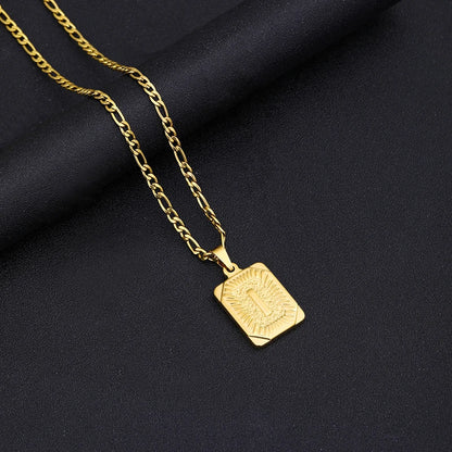 Initial Letter Pendant Necklace