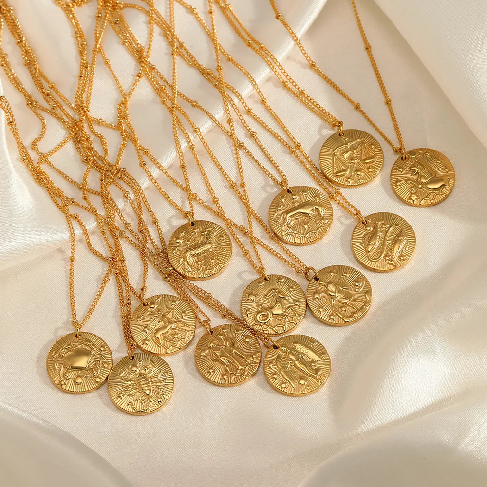 Zodiac Coin Necklace