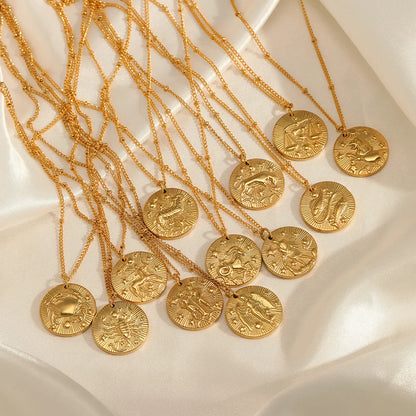 Zodiac Coin Necklace