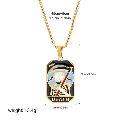 Enamel Tarot Cards Necklaces