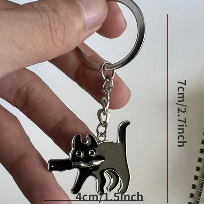 Black Cat Keychain